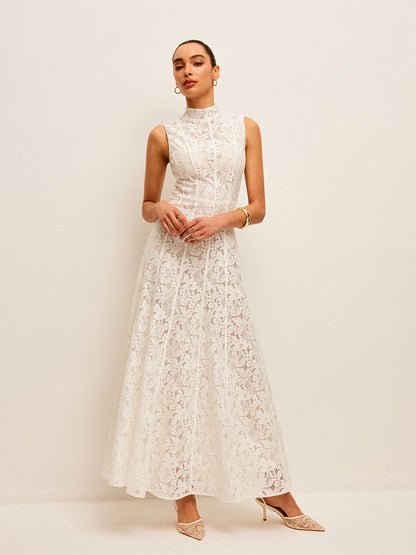 Semi-Sheer Lace Dress