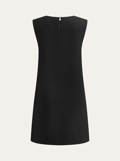 Metal Decor Sleeveless Mini Dress
