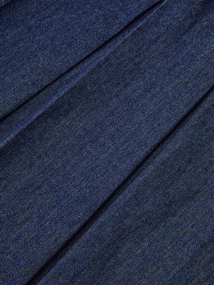 Denim Sleeveless Pleated Shirt Dress