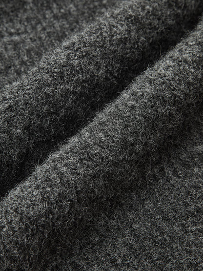 Wool-Blend Fuzzy Midi Dress