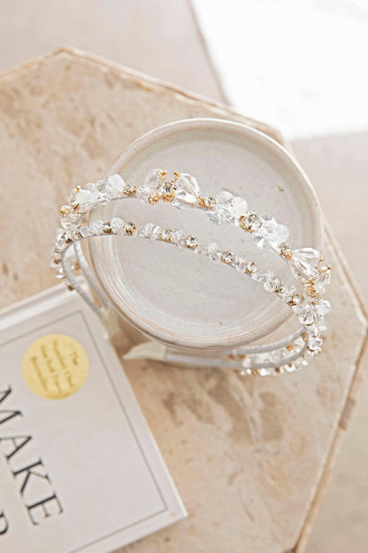 Aurora Crystal & Rhinestone Headband Clear