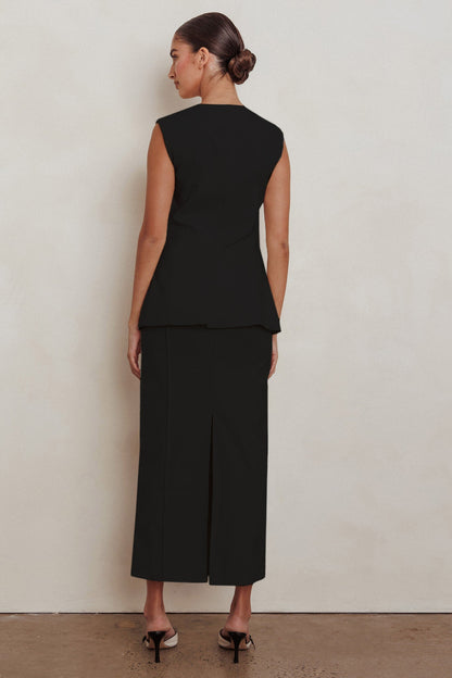 Sweet Treat Column Maxi Skirt Black
